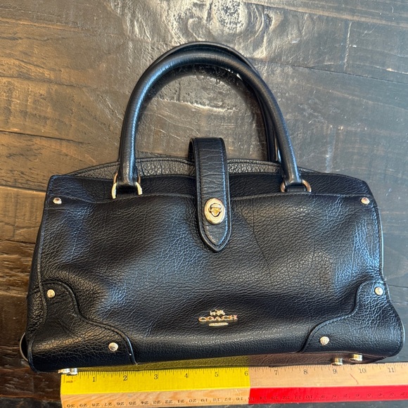Coach Black Leather Satchel - Picture 1 of 10